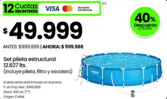 Set pileta estructural