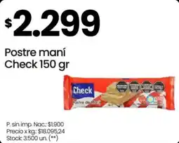 Changomas Check postre maní oferta