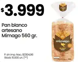 Changomas Mimago pan blanco artesano oferta