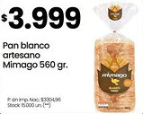 Changomas Mimago pan blanco artesano oferta
