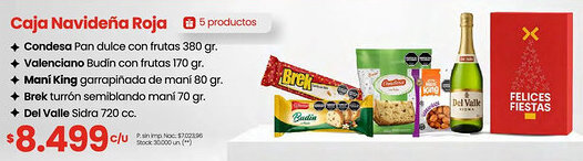 Changomas Caja Navideña Roja oferta
