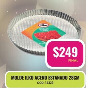 Maxiconsumo Molde Ilko Acero Estañado 28cm oferta