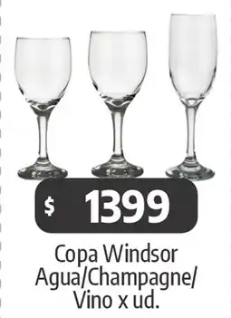 Autoservicio Capo Copa windsor agua/champagne/ vino oferta