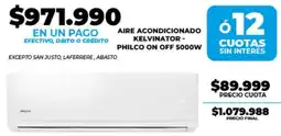 Supermayorista Vital Kelvinator - Philco aire acondicionado on off oferta