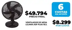 Supermayorista Vital Ventilador de mesa liliana asp plas 16.5 oferta