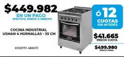 Supermayorista Vital Cocina industrial usman 4 hornallas oferta