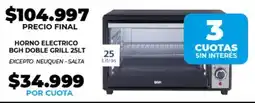 Supermayorista Vital BGH horno electrico doble grill oferta