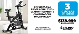 Supermayorista Vital Bicicleta fija profesional c/ amortiguador y computadora multifunción oferta