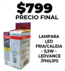 Supermayorista Vital Ledvance /Philips lampara led fria/calida oferta