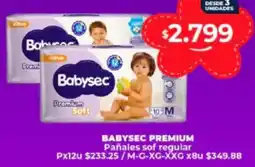 Supermayorista Vital Babysec premium pañales sof regular oferta