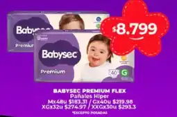 Supermayorista Vital Babysec premium flex pañales hiper oferta