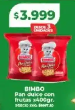 Supermayorista Vital Bimbo pan dulce con frutas oferta