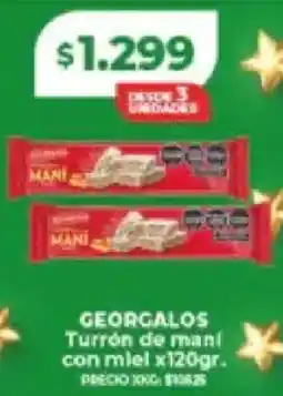 Supermayorista Vital Georgalos turrón de mani con miel oferta