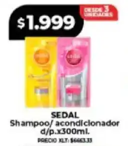Supermayorista Vital Sedal shampoo/ acondicionador d/p. oferta
