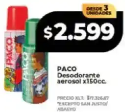 Supermayorista Vital Paco desodorante aerosol oferta