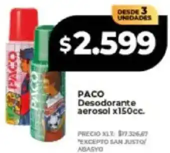 Supermayorista Vital Paco desodorante aerosol oferta
