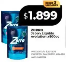 Supermayorista Vital Zorro jabon liquido evolution oferta
