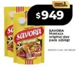 Supermayorista Vital Savora mostaza original doy pack oferta