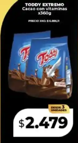 Supermayorista Vital Toddy extremo cacao con vitaminas oferta