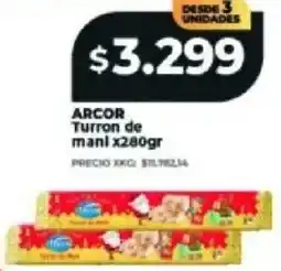 Supermayorista Vital Arcor turron de mani oferta