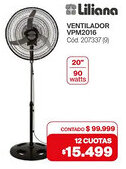 Naldo Lombardi Liliana ventilador 20" oferta