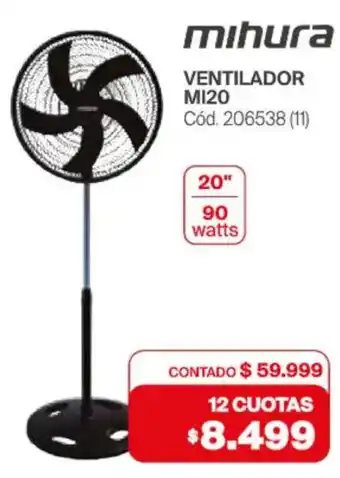 Mihura ventilador MI20 20"