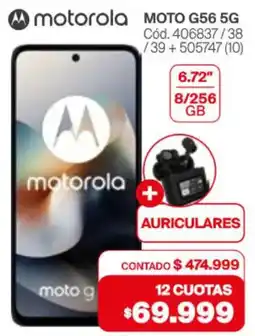 Naldo Lombardi Motorola moto G56 5G 6.72" + auriculares oferta