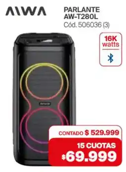 Naldo Lombardi Aiwa parlante AW-T280L oferta