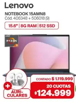 Naldo Lombardi Lenovo notebook 15AMN8 15.6" oferta