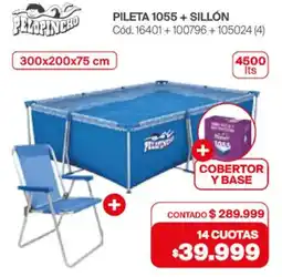 Naldo Lombardi Pileta 1055 + sillón+ cobertor y base oferta