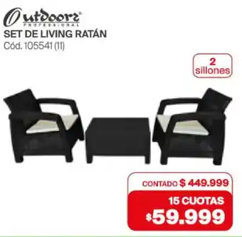 Naldo Lombardi Outdoors set de living ratán oferta