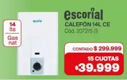 Naldo Lombardi Escorial calefón oferta
