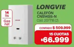 Naldo Lombardi Longvie calefón CN514SS-N oferta