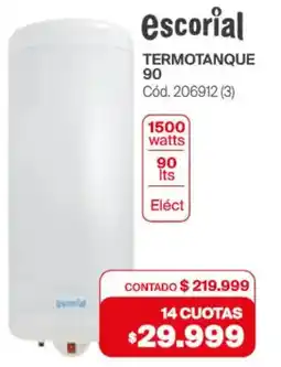 Naldo Lombardi Escorial termotanque 90 oferta