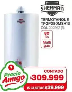 Naldo Lombardi Sherman termotanque TPGP080MSH13 oferta