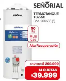 Naldo Lombardi Señorial termotanque TSZ-50 oferta
