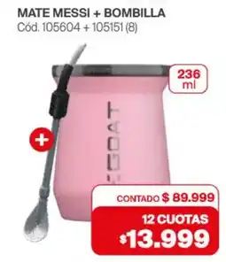 Naldo Lombardi Stanley mate messi + bombilla oferta