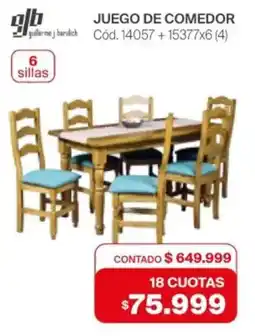 Naldo Lombardi Juego de comedor banal oferta