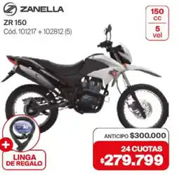 Naldo Lombardi Zanella ZR 150 + linga de regalo oferta