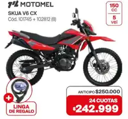 Naldo Lombardi Motomel skua V6 CX + linga de regalo oferta