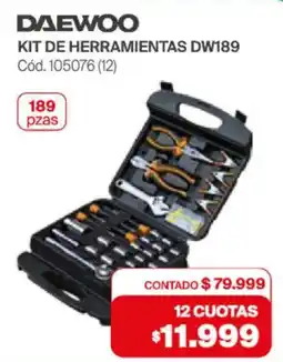 Naldo Lombardi Daewoo kit de herramientas DW189 oferta