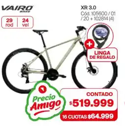 Naldo Lombardi Vairo bikes XR 3.0 + linga de regalo oferta