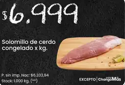 Changomas Solomillo de cerdo congelado oferta