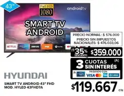 Carrefour Hyundai smart tv 43" oferta