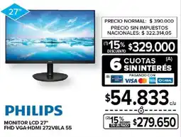 Carrefour Philips monitor lcd 27" oferta