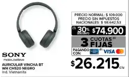 Carrefour Sony auricular vincha bt oferta