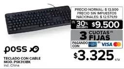 Carrefour Poss teclado con cable oferta