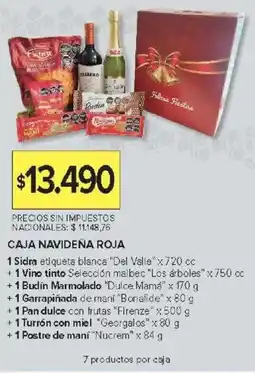 Carrefour Caja navideña roja oferta