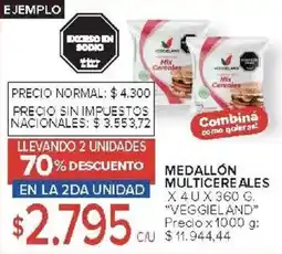Carrefour Veggieland medallón multicereales oferta