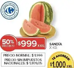 Carrefour Sandía oferta